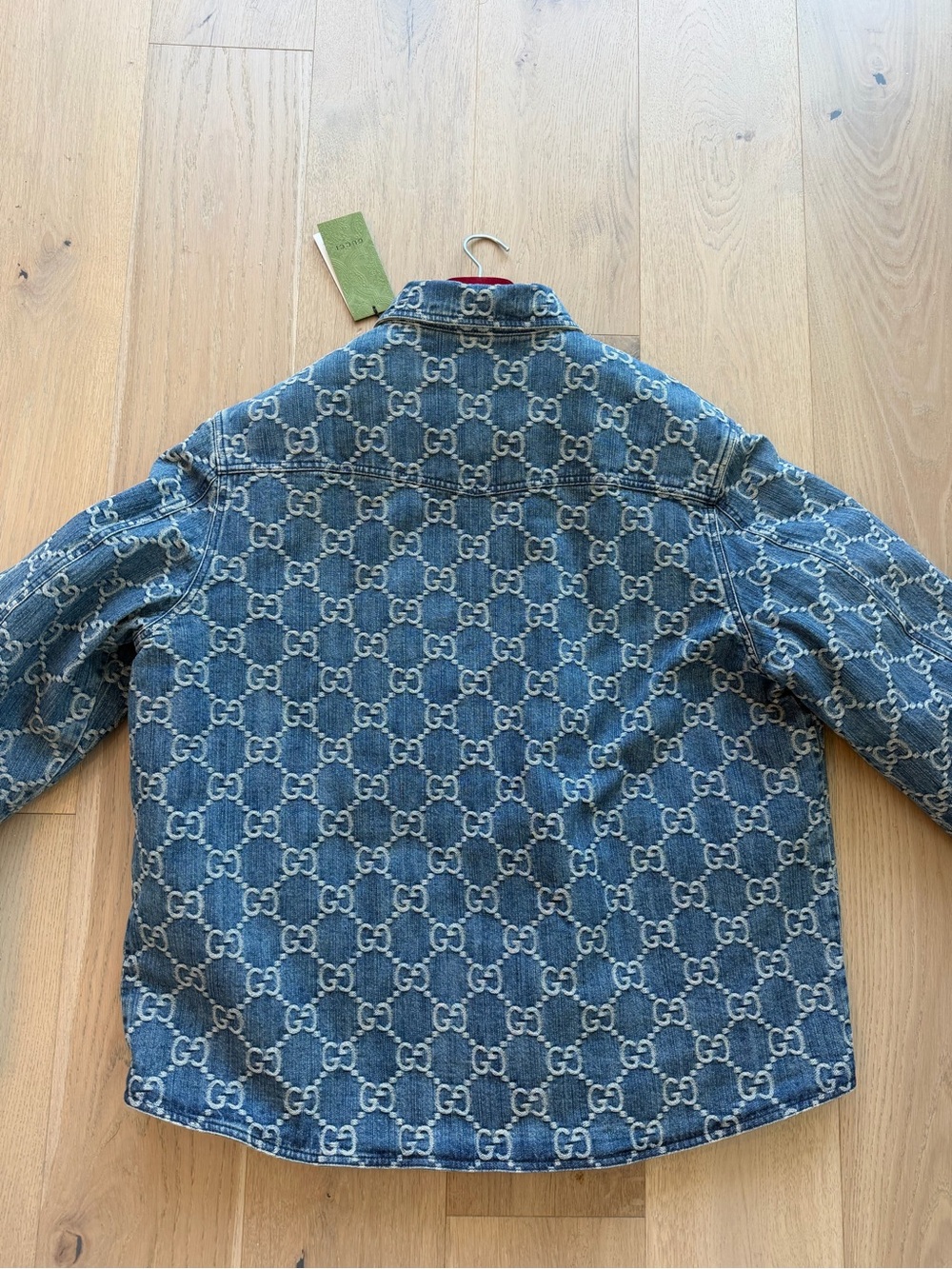 Gucci monogram denim jacket Jacquard sz 58 blue GG men - Picture 9 of 10
